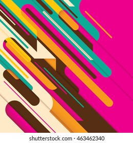 Modern style abstraction in color. Vector illustration.