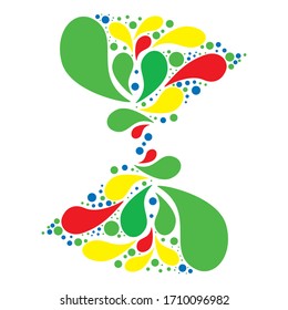 Modern style abstraction colorful  Vector illustration.