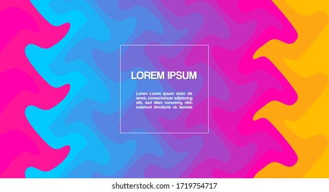 
Modern style abstraction with colorful wavy composition