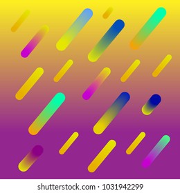 Modern style abstraction with composition made of various rounded shapes in color. Vector illustration.