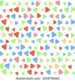 Modern style abstraction with composition made of various rounded shapes in color. Vector illustration.