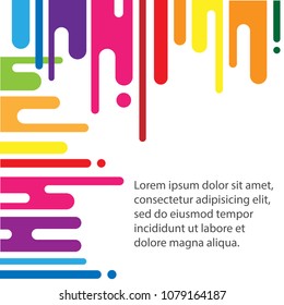 Modern style abstraction with composition made of various rounded shapes in color. 