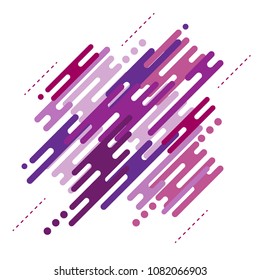 Modern style abstraction with composition made of various rounded shapes in color