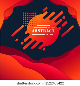 Modern style abstraction with composition made of various rounded shapes in color. Vector illustration.