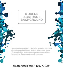 Modern style abstraction with composition made of various shapes in color. Vector illustration.
