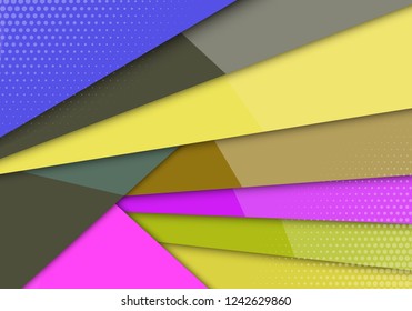 Modern style abstraction with composition made of various line shapes background. vector overlap layer on space for background design.