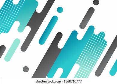 Modern style abstraction with composition made of various rounded shapes in color.