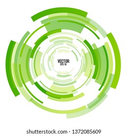 Modern style abstraction with composition made of various rounded shapes in color.