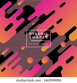 Modern style abstraction with composition made of various rounded shapes with geometrical element . Vector illustration.