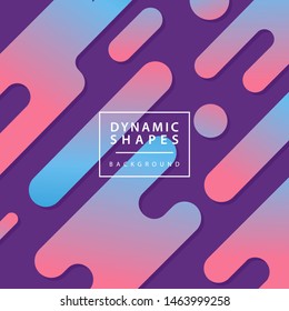 Modern style abstraction with composition made of various rounded shapes in color. Vector illustration.