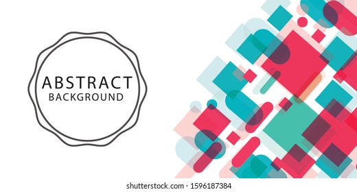 Modern style abstraction with composition made of various rounded shapes in color