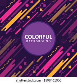 Modern style abstraction with composition made of various rounded shapes in color
