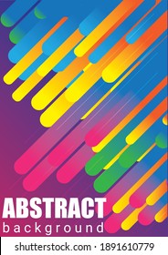 abstracción de estilo moderno con composición de varias formas redondeadas en color. Ilustración vectorial.