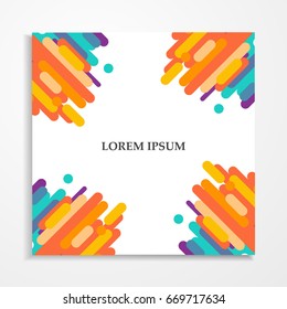 Modern style abstraction with composition made of various rounded shapes in color. Abstract Background with Liquid Bubbles Shapes, Brochure Template Layout for Annual Report or Business Design. 