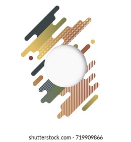 Modern style abstraction with composition made of various rounded shapes in color. Vector illustration.
