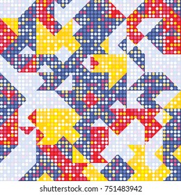 Resumen de estilo moderno con composición hecha de diferentes triángulos y líneas, fondo de moda de formas geométricas, patrón de mosaico de moda  