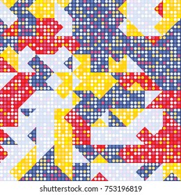 Estilo Moderno Abstração com Composição Feita de Vários Triângulos e Linhas, Moda Fundo de Formas Geométricas, Moda Padrão Mosaico  