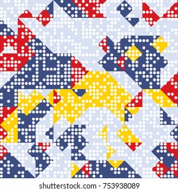 Modern Style Abstraction with Composition Made of Various Triangles and Lines, Fashion  Background of Geometric Shapes, Trendy Mosaic Pattern  