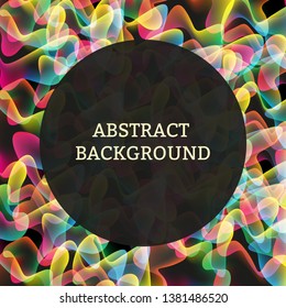 Modern style abstraction with a composition of various rounded translucent shapes in color. Liquid composition. designs for posters, leaflets, vector illustrations.