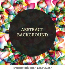 Modern style abstraction with a composition of various rounded translucent shapes in color. Liquid composition. designs for posters, leaflets, vector illustrations.