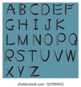 The modern style of alphabet