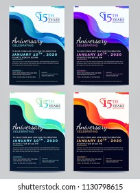 Modern style Anniversary Invitation card s