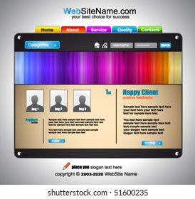 Modern Style Artistic Colorful WebSite template with space for text