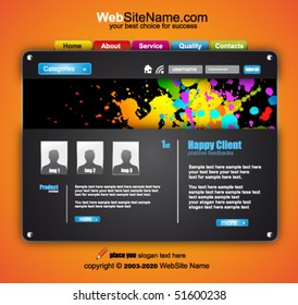 Modern Style Artistic Colorful WebSite template with space for text