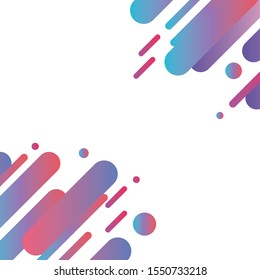 Modern style background abstraction with composition made of various rounded shapes in gradient color. Vector illustration for web.
