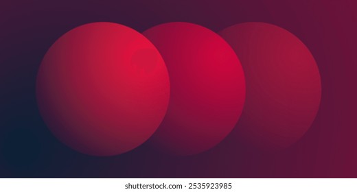 Modern Style Background, Header or Banner Design with Large Red Overlapping Bubbles Pattern, Multi Purpose Creative Wide Scale Template for Web with Copyspace in Editable Vector Format