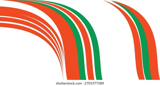 Modern style background with the hungarian flag in curve shape. Hungary cover vector.

Important information