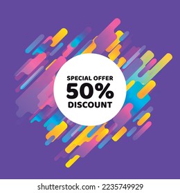 Modern style background with rounded shapes.
