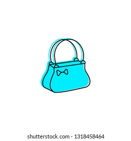 Modern style bag icon