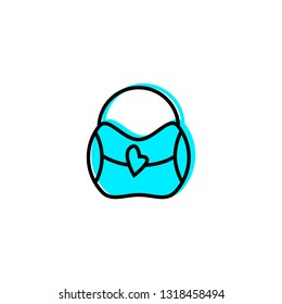 Modern style bag icon