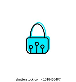 Modern style bag icon