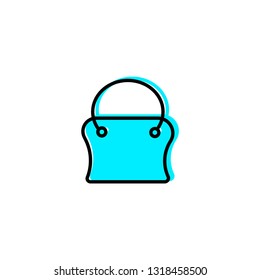 Modern style bag icon