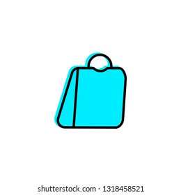 Modern style bag icon