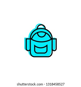 Modern style bag icon