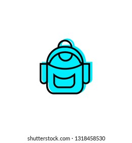 Modern style bag icon