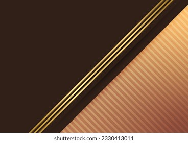 Modern style banner gold line pattern presentation premium background. vector illustration.