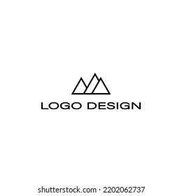modern style bee shape mountain logo template