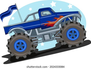 modern style big truck vector