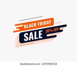 banner de venta de eventos de viernes negro de estilo moderno obteniendo un 30 por ciento del vector