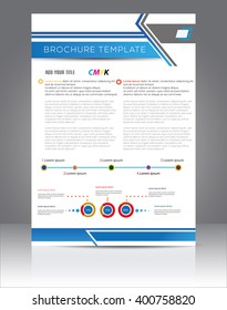 Modern style blank brochure cover template design. Well organized and grouped.