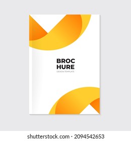 Modern style brochure, cover, leaflet template design. Dynamic rounded abstract circular shapes on white background. A4 vector