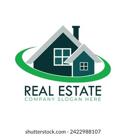 Modern style building real estate logo design template. the needs of construction, architecture, and business firms.