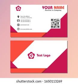 Modern style business card template. equipped with shadows