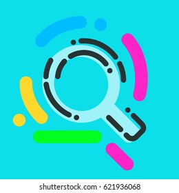 Modern style business icon layered vector - search
