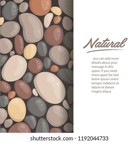 modern style close up round stone background and space for write wallpaper vector illustration