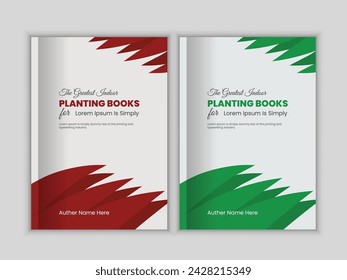 Plantilla de diseño de portada de libro creativo de estilo moderno con dos colores.